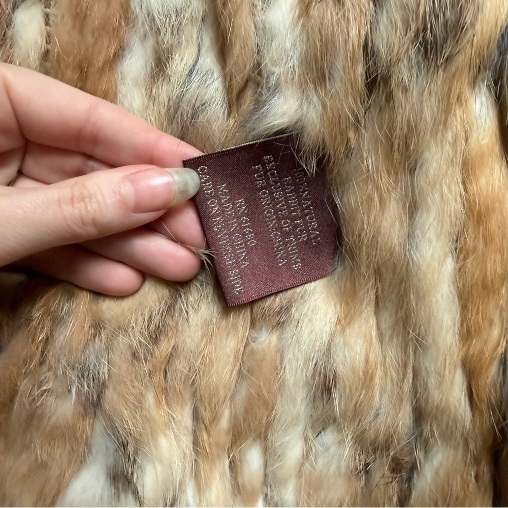 525 America Knit Rabbit Fur Jacket Size XS/S Neiman Marcus - Picture 4 of 6